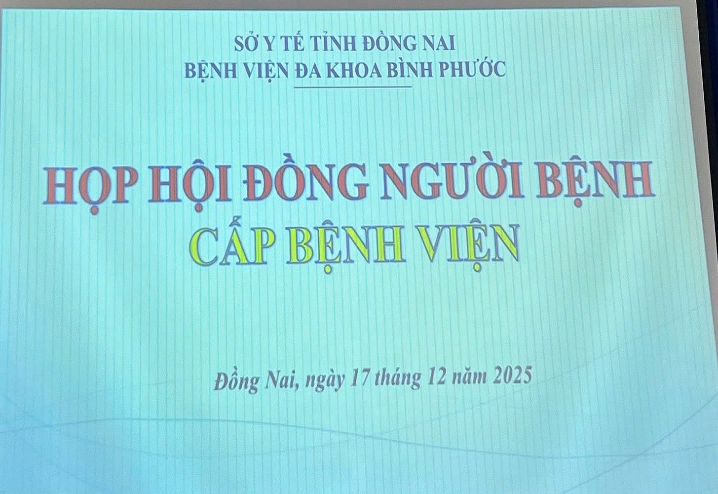 HỌP HỘI ĐỒNG NGƯỜI BỆNH THƯỜNG KỲ THÁNG 12/2025